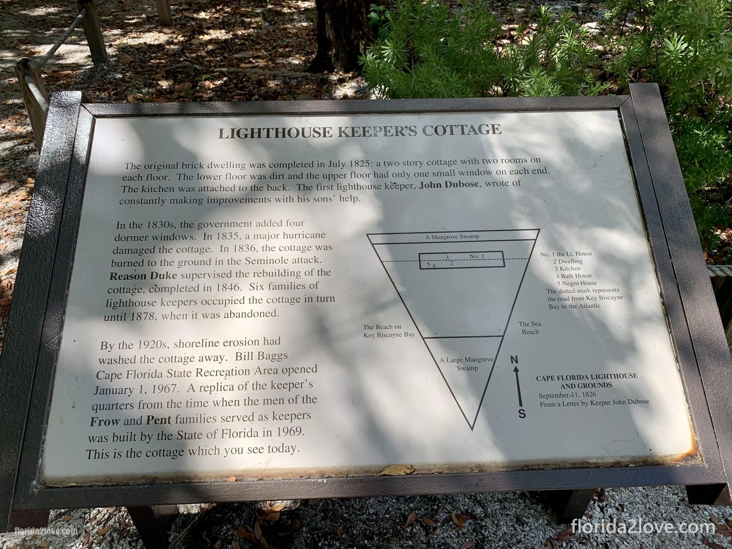Hütte des Leuchtturmwärters - Informationstafel