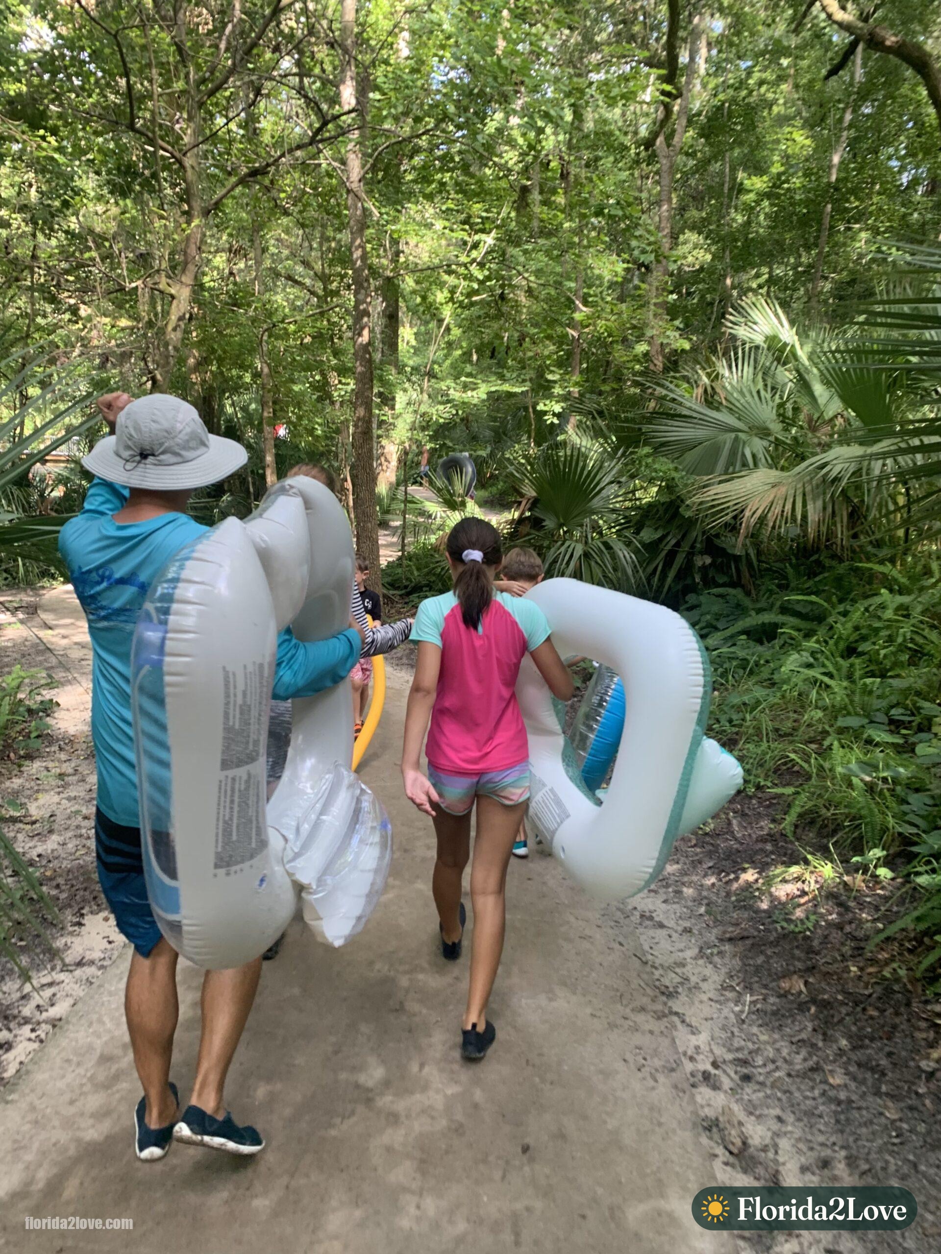 Path along the lazy river